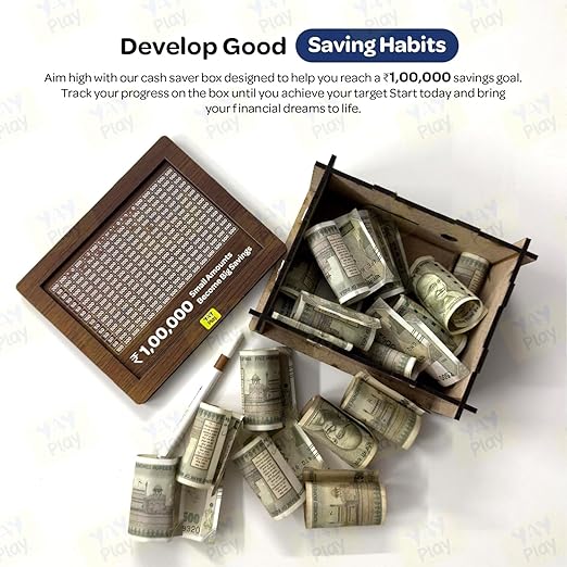 Piggy Bank for Kids & Adults, Savings Challenge Box