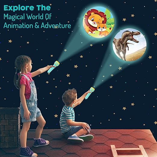 6 Slide Mini Projector Torch For Kids