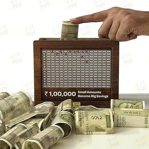 Piggy Bank for Kids & Adults, Savings Challenge Box